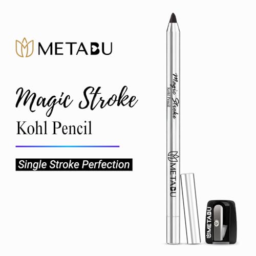 Image of Magic Stroke Kohl Kajal Pencil - Brown | Waterproof, Smudge Proof, Kajal with Free Sharpener, Matte Finish, 18H Long Lasting Eye Kajal Pencil, One Swipe Application with with Shea Butter & Vitamin E | 1.5g