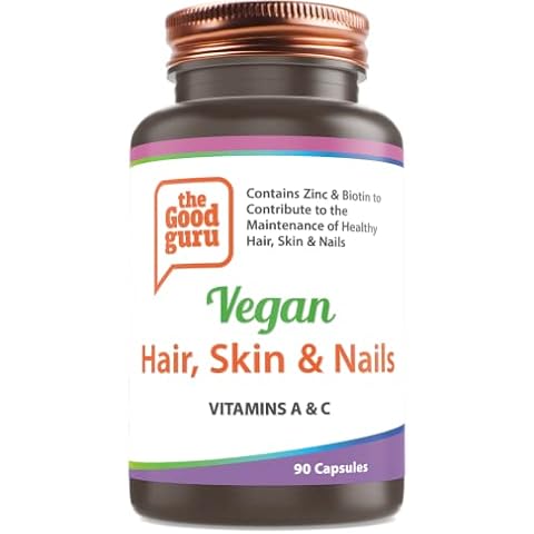 The Good Guru Vegan Hair, Skin & Nails Multivitamins and Minerals with Thistle Extract Food Supplement - 90 Capsules Cover