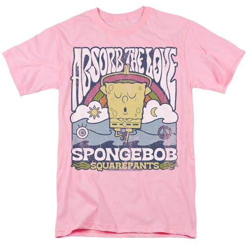 T-shirt Bob l'Éponge Absorb The Love rose mixte vêtement pop culture