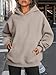 Trendy Queen Womens Plus Size Clothes Fall Fashion 2025 Oversized Hoodies Fleece Sweatshirts Pullover Winter Sweaters Coffee Grey XL