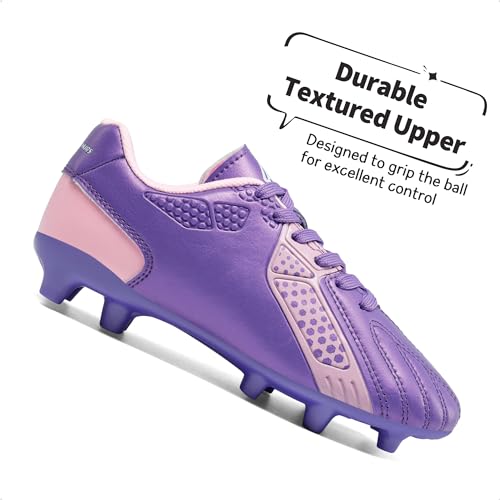 DREAM PAIRS Boys Girls Soccer Cleats Youth Firm Groud Classic Lightweight Football Shoes for Little/Big Kid2