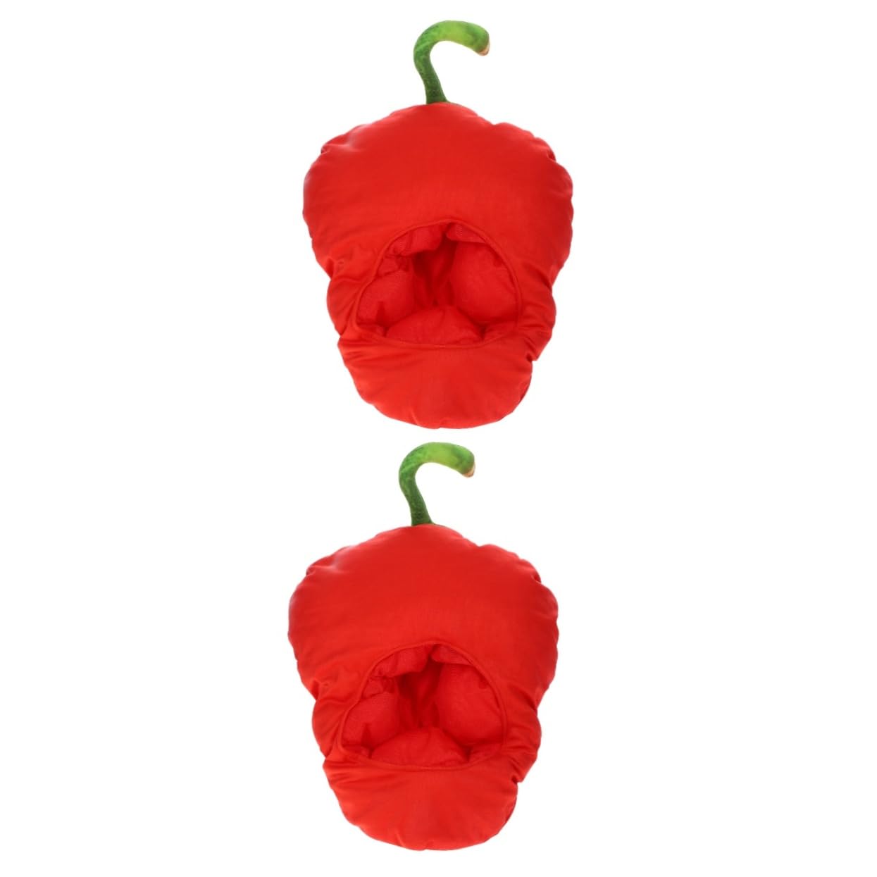 ibasenice 2 Piezas Capucha De Pimiento Rojo Simulada. Ropa Pimientos Pepperoncini Sombrero De Cosplay De Peluche Sombreros De Cosplay Tocado Festivo Sombrero De Foto Felpa Dibujos Animados