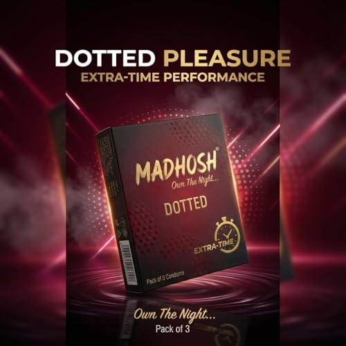 Image of Dotted Condoms - 9 Count| Pack of 3 | Textured Latex | Extra time | Longlasting Climax |