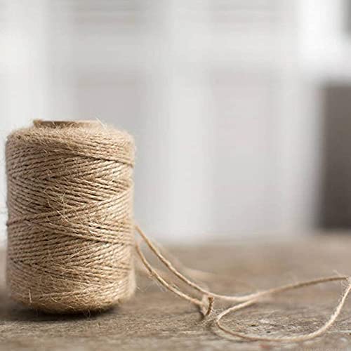 Image of ecofynd 100 Meters Natural Jute Cord, Best Thread Material Rope for Wall Hanging, Plant Hanger, Craft Projects, Gifts Wrapping DIY Garden Art (2mm)