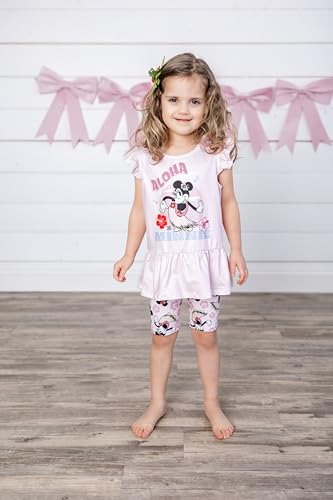 Image of Disney Minnie Mouse Frozen Princess Marvel Toddler Girls Clothes Long Sleeve Sweatshirt + Leggings 2pcs Outfits Set 2-6Y