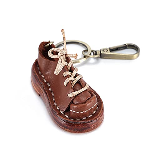 Sucolin Porte-clés en cuir de vachette fait à la main pour homme et femme, marron, L Cover