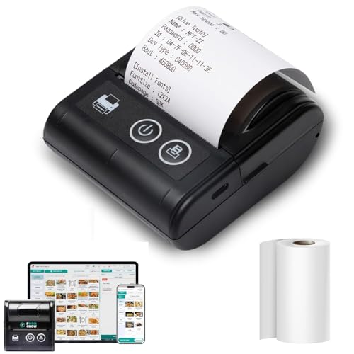 Image of 14 Days Free Trial POS Software + 2 Inch Bluetooth USB Thermal Receipt Printer Subscription for Restaurant, Cafe, Shops - Portable POS Billing Machine with New Website, 2 Rolls & QR Code (4500mah)