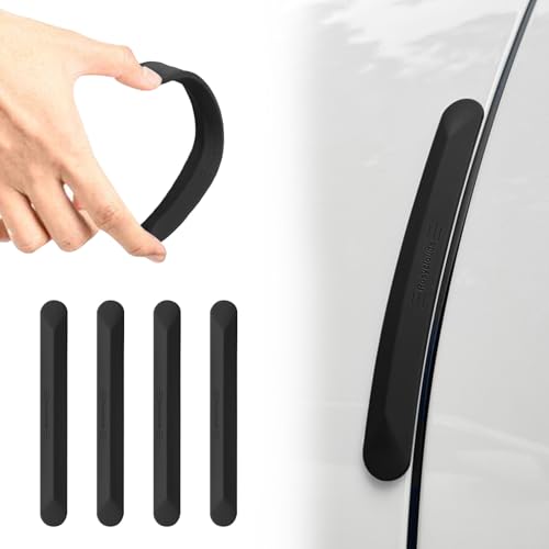 Betherioa 4PCS Universal Car Door Protectors, Door Edge Guards for Car, Truck, SUV, Car Accessories Exterior Easy to Install with Self-Adhesive, Silicone, Crash and Scratch Resistant