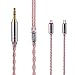 2 Meter 2 Pins 0.78mm in Ear Monitor Cable, KZ ZS10 PRO IEM Extension Headphone Cable Cords for CCZ Melody/KBEAR KS1/TangZu, KBEAR ST12 Plus 8 Core 4N OFC Silver-Plated Wire (Pink, 2Pins, 3.5mm Plug)