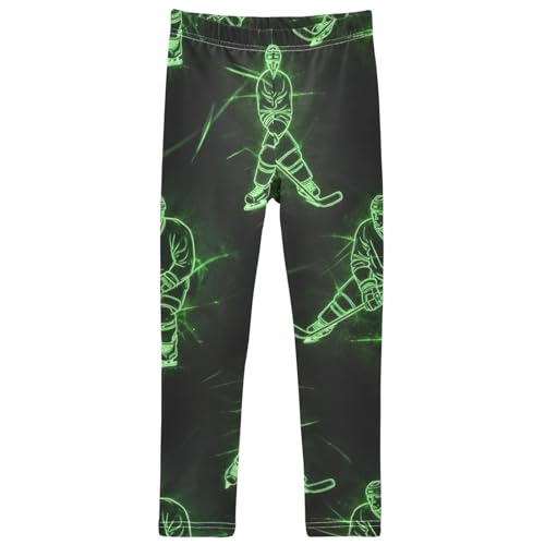 Catálogo de Ropa de Hockey sobre hierba para Niña para comprar hoy. 45 Leggings de hockey sobre hielo verdes para niñas, pantalones elásticos para baile, yoga, escuela, juego, Hockey sobre hielo verde, 7-8 Años