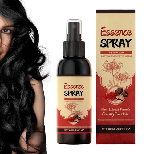 Spray para el cabello negro | Antiencrespamiento Oscureciente Cuidado hidratante - 100 ml No Grasa Hidratante Spray para el Cabello - Para Todo Tipo de Cabello Dañado Seco Rizado Puntas Spliss Salon