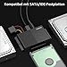 FIDECO IDE und SATA Adapter, USB 3.0 Festplatten Adapter mit Netzschalter, SATA und IDE Konverter für 2.5" und 3.5" HDD oder SSD, CD-ROM, CD-RW, DVD-RW Laufwerke