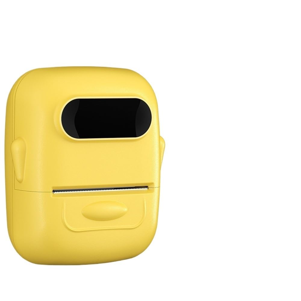 Stampante for etichette wireless P50 Etichettatrice termica Bluetooth senza inchiostro Macchina for adesive,Resistente alle cadute(Yellow)