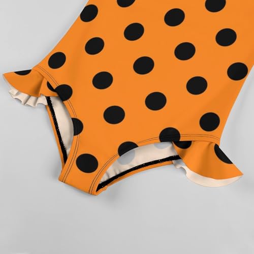 Image of Girls One Piece Swimsuit Polka Dots Ruffles Swimwear Bathing Suits 3-12 Years