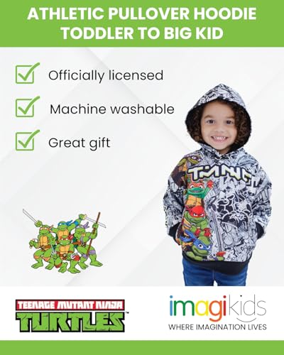 Teenage Mutant Ninja Turtles Fleece Pullover Hoodie Toddler to Big Kid Sizes (2T - 18-20)2