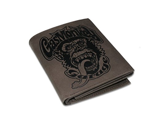 Preisvergleich Produktbild Gas Monkey Garage Wallet Portomonnaie Monkey Head Dark Brown