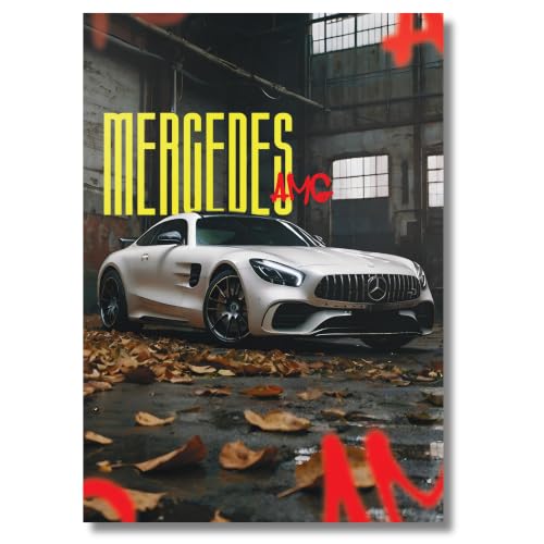 Image of Live Mad Live Crazy Mercedes-AMG GT Portrait Single Wall Paper Poster, A3 Size, 16.5L X 11.7W Inches Unframed Art Prints - Home, Bedroom, Living Room & Decor - Aesthetic, Matt Finish, Frame Not Included