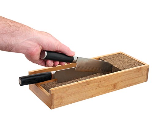 Knifedock - In-Drawer Kitchen Knife Storage - The Cork Composite Material Never Dulls Your Blades. Great Gift For Any Chef! Enables You To Easily Identify Your Knives At A Glance. #TOP3