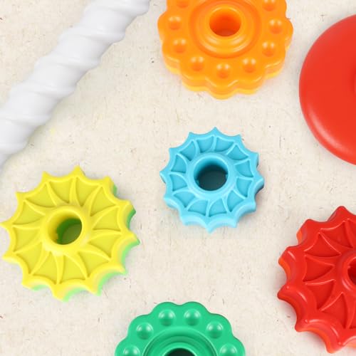 Image of Baby Stacking Toys for Toddlers, Spinner Ring Stacker - Montessori Toys, Autism Sensory Gift for 1-3 Yr Olds