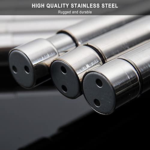 Closet Pole, Closet Rod With Telescopic Adjustment, With Wardrobe Rail Rod Pole Socket And Screws, Clothes Rod For Closet, Suitable For Wardrobes, Cabinets, Bathrooms, Balconies (15‘’-25.6‘’) #TOP1