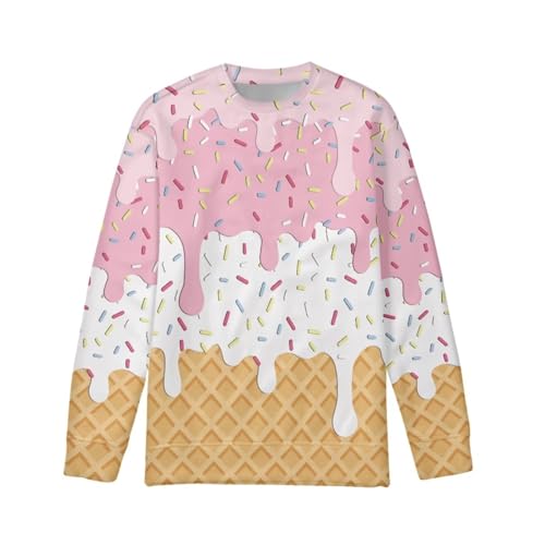 Unisex Fall Crewneck Sweatshirt Cute Funny Printed Casual Long Sleeve Pullover