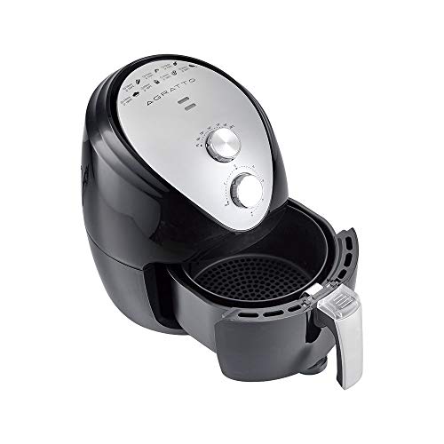 Fritadeira sem Oleo, Agratto, 7634, Fryer Silver AFS-02,1270W, Preto/Prata, 220V
