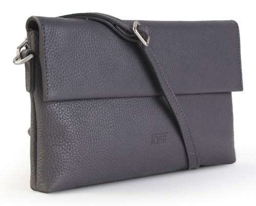 Jost Vika Clutch Mid Grey pochette chic aux finitions minimalistes