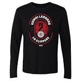 500 LEVEL NBA Kawhi Leonard Los Angeles Clippers Imprint Men's Long Sleeve T-Shirt (Black, M)