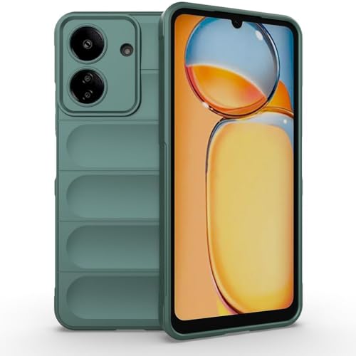Image of amazon basics Basic Case for Mi Redmi 13C 4G (Silicone Green)