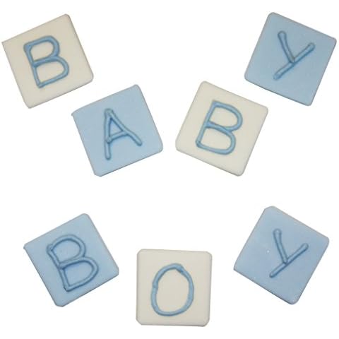 Anniversary House Baby Boy Blocks Sugarcraft Toppers, SF399 Cover
