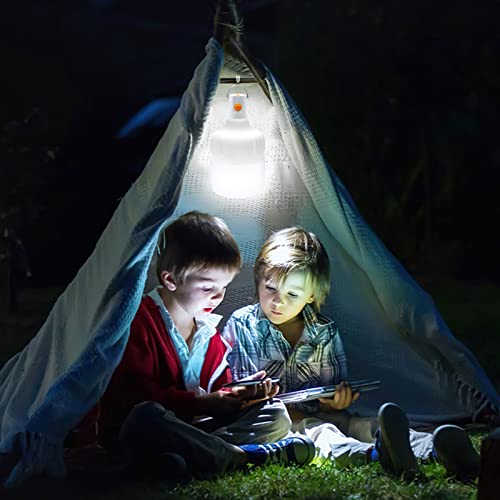 Ledeak 2 pieces LED camping lamp, rechargeable, tent light, work lamp with suspension and USB cable, battery operated, rechargeable, portable 500 lumens, tent light for camping, patio, garden, barbecue - Image 7
