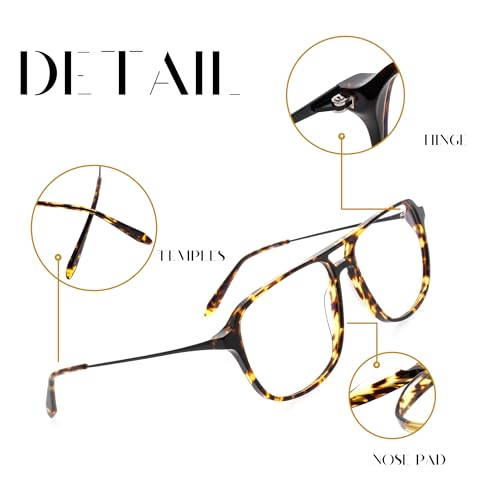 Image of FAA'N Blue Light Glasses Men Acetate Computer Gaming Non Prescription Glasses Lightweight Square Bluelight Blocker Frame