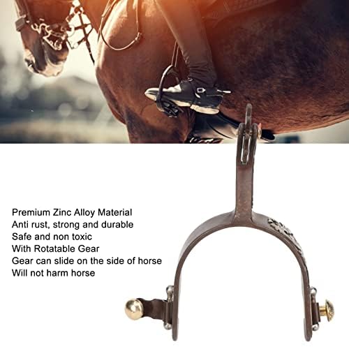Esporas de Cavalo, 2 Unidades de Esporas de Caubói Ocidentais de Aço de Baixo Carbono Com Decoração