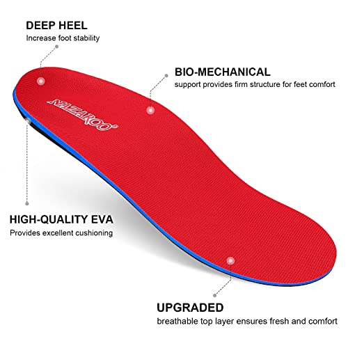 NAZAROO Shoe Insoles Arch Support Inserts Orthotic Insoles for Plantar Fasciitis, Flat Feet, High Arch, Pronation, Heel Spurs & Foot Pain - Thumbnail 2