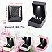 JYCMMFC Ring Box Square Shaped LED Light Engagement Ring Boxes Jewelry Gift Box for Proposal Wedding Valentine's Day Anniversary Christmas Mothers Thanksgiving Gift (Square Pink)