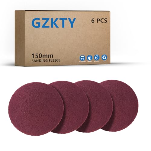 GZKTY 6 pezzi di 150mm Spugne Abrasive per legno, metallo, plastica e altri materiali. Grossa : P150-180