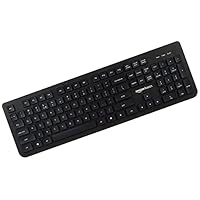 Amazon Basics Wired Keyboard for Windows, USB 2.0 Interface, for PC, Computer, Laptop, Mac (Black)