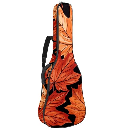 Housse guitare acoustique à motif automnal pour voyager à pied ou en transport avec votre musique