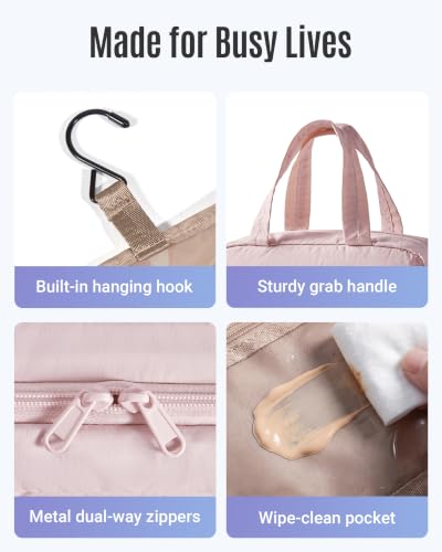 Travel Toiletry Bag - Hanging Makeup Organizer for Women & Men - image 5