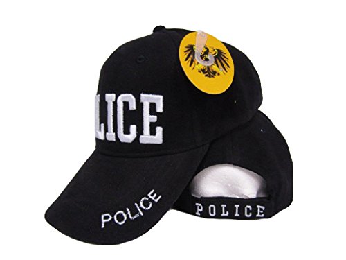 K's Novelties Gorra de Béisbol Policía Blanco y Negro miniatura 1