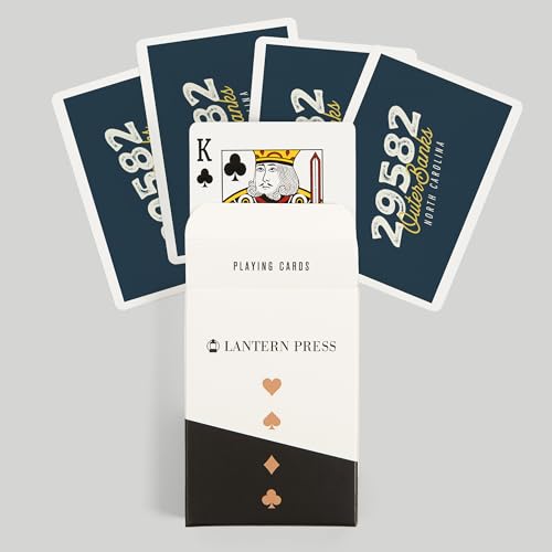 Naipes Outer Banks North Carolina Azul Navy Poker 52 miniatura 6