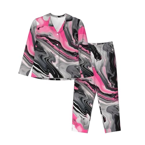 Ensemble de pyjama femme imprimé marbré artistique