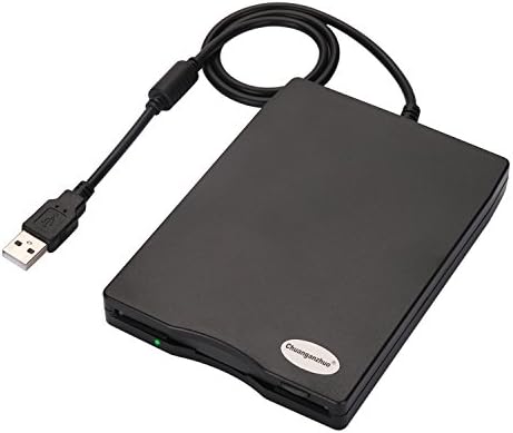 Chuanganzhuo 3.5" USB External Floppy Disk Drive Portable 1.44 MB FDD for PC Windows 2000/XP/Vista/7/8,No Extra Driver Required,Plug and Play,Black