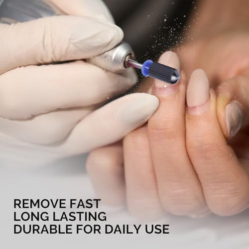 Image of MelodySusie Ceramic Nail Drill Bit, 3 /32'' Smooth Round Top Large Barrel Bits, Suitable for Manicure Pedicure Cuticle Gel Polishing, Beginners Bits, Black, Series Bit-S, Medium