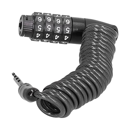 Candado de Cable para Casco 4 Dígitos Negro miniatura 5