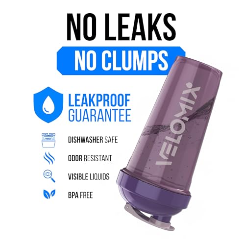 Image of VELOMIX -2 Pack- 28 oz Protein Shaker Bottles for Protein Mixes - 2x Wire Whisk | Leak Proof Shaker Cups for Protein Shakes and Pre Workout | Protein Shaker Bottle Pack (A5) Mixed Aurora