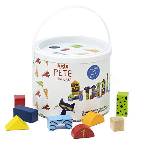Pete the Cat - Wood Stacking Block Set - 50 pieces