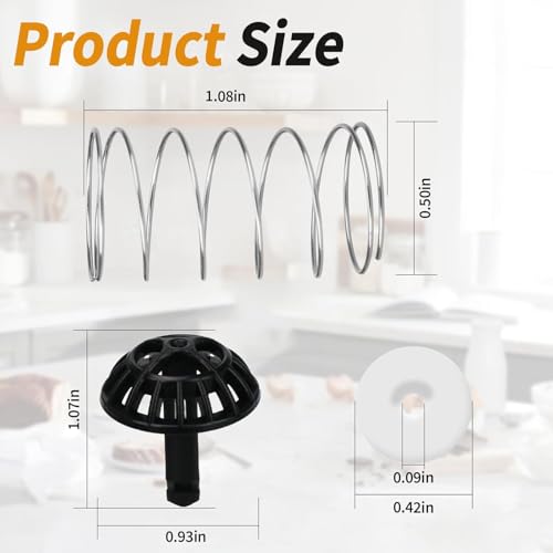 Image of 2-Pack Coffee Machine Brew Basket Bottom Spring Loaded Stopper Kits Replacement Brew Basket for Cuisinart DCC-1200 DCC-1200BCH DCC-1200BW Coffee Maker Brew Basket Parts