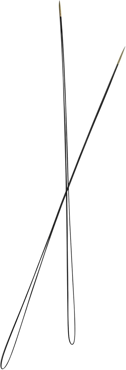 Fbshicung 2PCS Professional Needle Threader for Embroidery Machines, Compatible with Tajima & SWF Chenille Machines, Durable Metal Threading Tool (210mm)