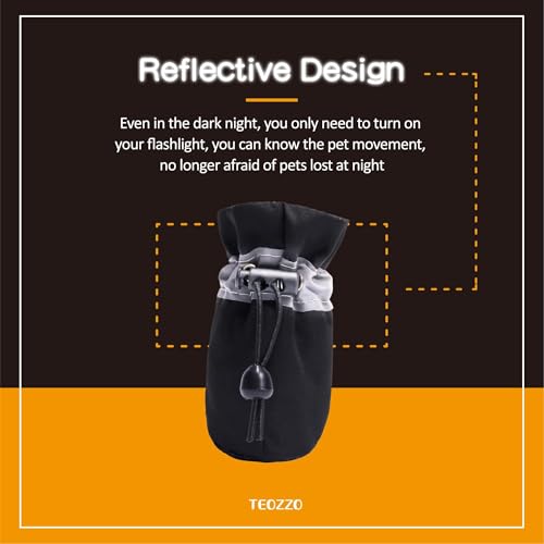 image for TEOZZO Dog Shoes Dog Boots & Paw Protector, Anti-Slip Sole Winter Dog 